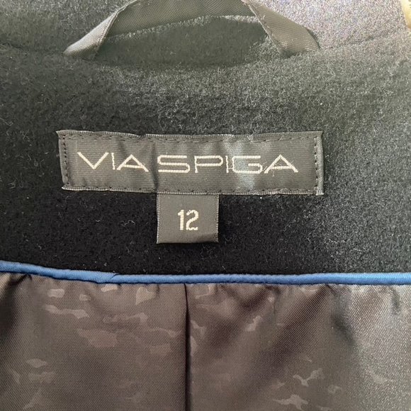 Via Spiga Black Coat NWT Size 12 - Picture 3 of 6